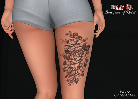 Second Life Marketplace - Holly Ink - BOM Roses tattoo